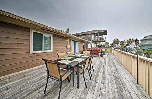 Pirates Beach Casa | Steps to Beach Home with Deck in Galveston!