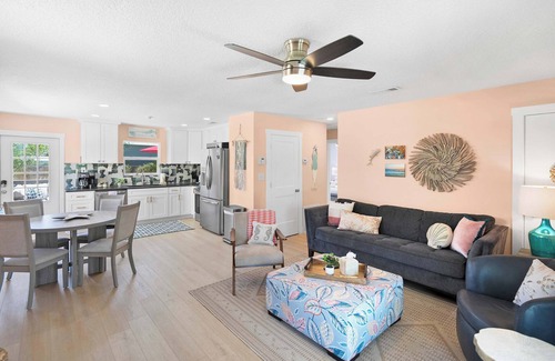 Crescent Beach Casa | Steps to Beach, Patio, Fire Pit, Tropical Oasis