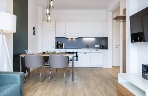 Wismar Apartamento | Stilvolles, Modernes Hafenapartment mit Tollem Blick auf den Alten Hafen Wismars