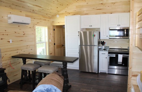 Shreveport Cabina | Stone Cabin with Hot Tub & Spectacular View at God's Country Resort