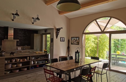 Saint-Andre-de-Roquelongue Casa | Casa de piedra, piscina privada, en un parque de 5000m, Gites de France 4 épis