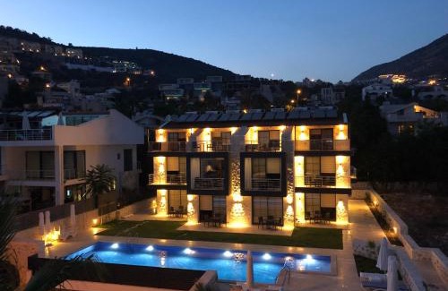 Kalkan Apartamento | Stone House Aparts Dublex 3 plus1 mit Meerblick und Jakuzzi Kalkan No 6