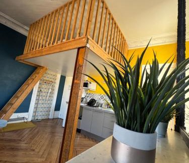 Centre Ville Rive Gauche Apartamento | Studio à Rouen avec mezzanine