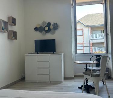 Pornic Apartamento | Studio élégant, central, pour 2 personnes