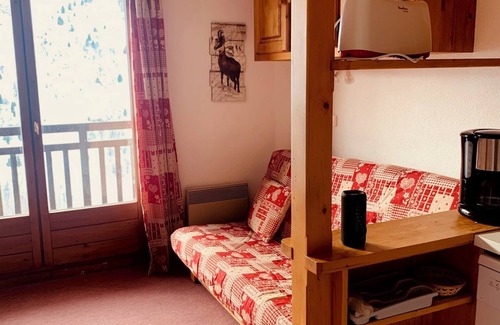 Valmeinier Apartamento | Studio 4 people Valmenier 1800, foot of the slopes, exceptional view