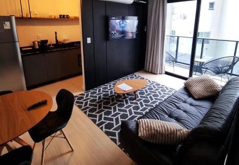 Centro Apartamento | Studio 703 Premium no Centro de Chapecó com Sacada Piscina Academia e Vaga Garagem