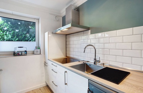 Welver Apartamento | Apartamento de una habitación "Una cama en el campo en el sótano" con jardín delantero y Wi-Fi