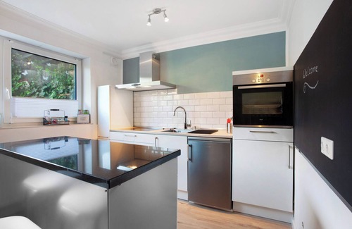 Welver Apartamento | Apartamento de una habitación "Una cama en el campo en el sótano" con jardín delantero y Wi-Fi