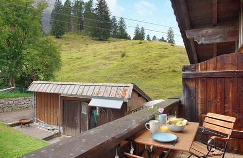 Obergrainau Apartamento | Apartamento estudio 'Alpspitznest' con vistas a la montaña, balcón y Wi-Fi