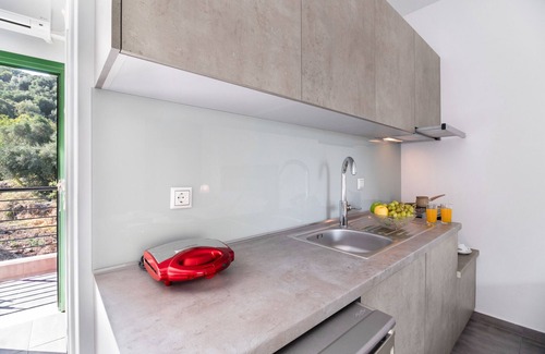 Anthousa Apartamento | Apartamento estudio 'Deluxe 2 Adultos - B' con terraza compartida, Wi-Fi y aire acondicionado.