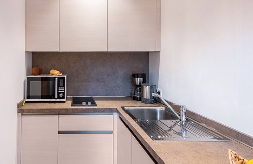 Sluderno Apartamento | Apartamento estudio 'Hausergut Topaz' con vistas a la montaña, jardín compartido y Wi-Fi