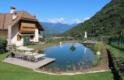 Terlano Apartamento | Apartamento estudio "Rosengartnerhof Vorberg" con vistas a la montaña, piscina compartida y Wi-Fi