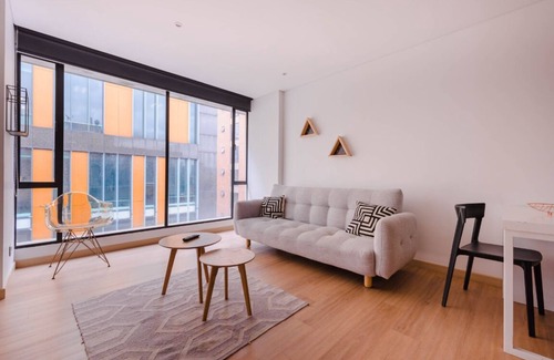 Calle 100 Apartamento | Apartamento tipo estudio, estilo loft, caja fuerte.