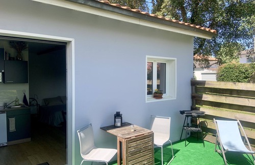 Soustons Apartamento | Studio au Calme Donnant sur un Airial , Proche lac 1min et Océan 8min, Climatisé
