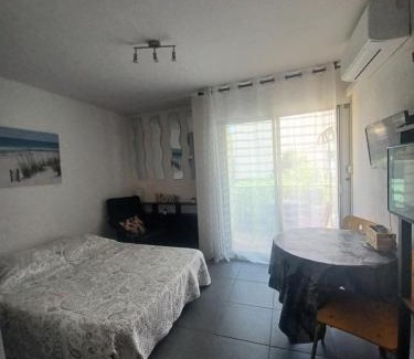 Balaruc-les-Bains Apartamento | Studio avec jardinet et balcon idéalement situé