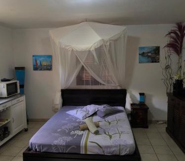 Le Lamentin Apartamento | Studio BELO HORIZONTE, Grande terrasse avec vue sur les Pitons