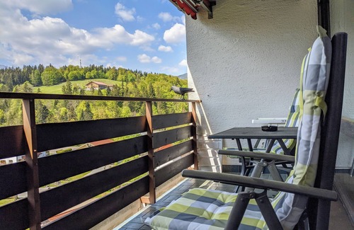 Mitterbach Apartamento | Studio Bergliebe for 2 with south-facing balcony and great mountain views