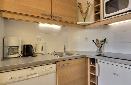 Belle Plagne Apartamento | Estudio cabina 4 pers, balcón, cerca de pistas y tiendas