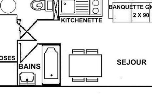Les Saisies Apartamento | Studio cabine 4 pers., Les Saisies, bal., kitchenette, prox. centre et ski - FR-1-594-145