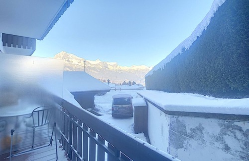 Combloux Apartamento | Estudio en la nieve con balcón, a 3,5 km de Combloux