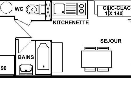 Les Saisies Apartamento | Studio cabine aux Saisies, 4 pers, proche centre, balcon - FR-1-594-123