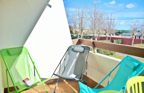 Marseillan Apartamento | Studio cabine cosy avec terrasse, accès direct plage et parking privé, 2-4 pers, animaux ok - FR-1-387-139