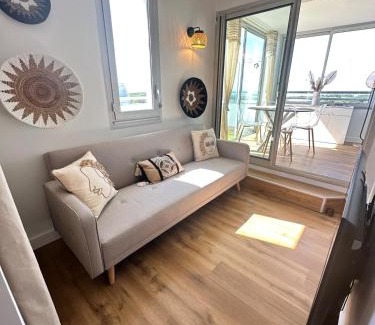Le Couchant Apartamento | Studio cabines, Vue mer & étang, plage a pied