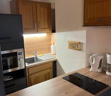 Bellevaux Apartamento | Studio en station avec 1 canapé-lit et 1 lit-superposé