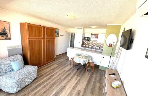 Port-la-Nouvelle Apartamento | Studio face à la mer, 3 couchages, balcon, parking, à 10m de la plage - Port-la-Nouvelle - FR-1-229C-98