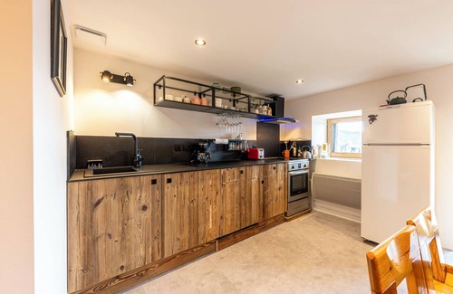 Bisanne 1500 Apartamento | Estudio 'Le Petit Érable - Vue Mont Blanc' con vistas a la montaña, terraza privada y Wi-Fi