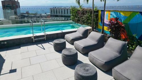 Centro Apartamento | Studio novo e moderno com vista e piscina no Rio de Janeiro