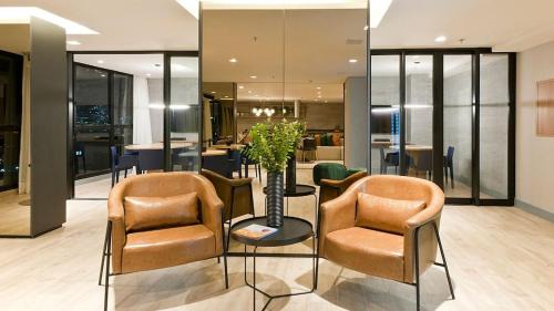 Centro Apartamento | Studio novo e moderno com vista e piscina no Rio de Janeiro