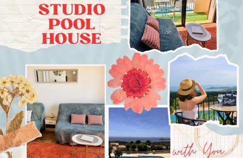 La Croix-Valmer Apartamento | STUDIO POOL HOUSE MDT 2 ETOILES VUE MER PANORAMIQUE AMAZING SEA VIEW WIFI LINGE LINEN INCLUT AIRCONDITIOn