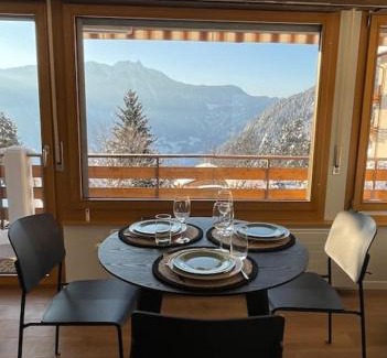 Ovronnaz Apartamento | Studio rénové avec vue panoramique