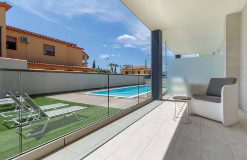 Villa San Pietro Apartamento | Estudio "Residence Meridian Unità 2" con vistas a la montaña, piscina y Wi-Fi