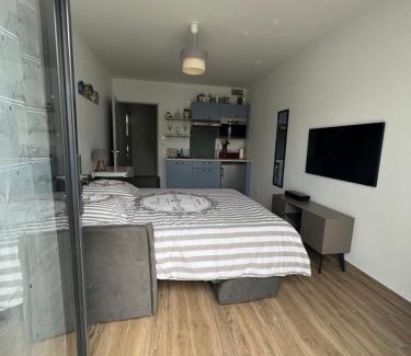 Angoulins Apartamento | Studio tout confort climatisé avec jardinet, en centre bourg, proche plage, mer, La Rochelle et Chatelaillon
