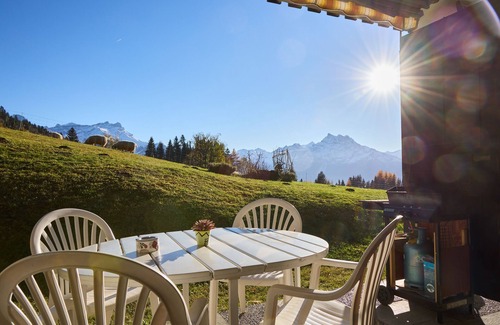 Villars-sur-Ollon Apartamento | Studio with a real ski In/out