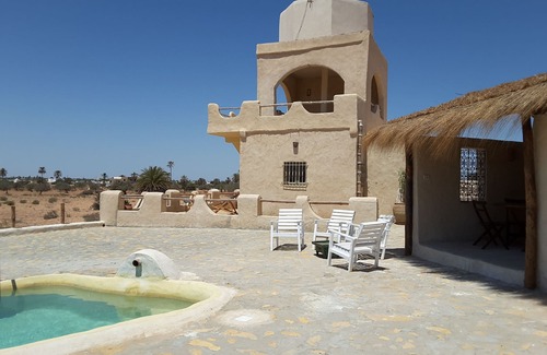 Beni Maaguel Cabaña | Estudio con palapa, piscina y gran vista en gran 5 hectáreas