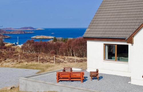 Inverkirkaig Cabaña | Impresionantes vistas panorámicas al mar en el idílico North West Highlands de Escocia.