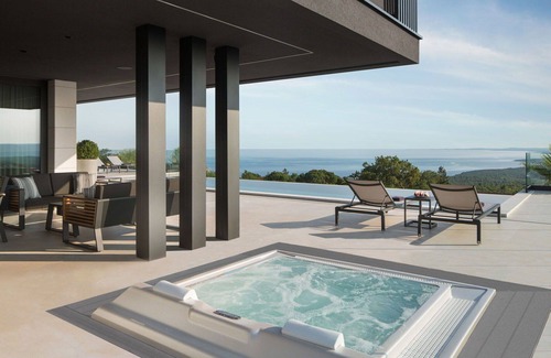 Brovinje Villa | Casa de vacaciones privada con piscina privada, jacuzzi, A/C, WIFI, TV, terraza, vista panorámica