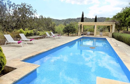 Esporles Villa | Casa de vacaciones privada con A/C, piscina privada, WIFI, TV, patio, vista panorámica