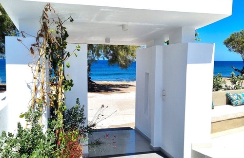 Monolithos Villa | Stunning Seafront Santorini Villa | Villa Aether | 2 Bedrooms | Private Outdoor Heated Pool & Hot Tub | Breathtaking Sea Views | Monolithos