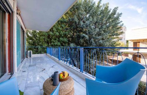 Agia Paraskevi Apartamento | Stylish 2BR with Balcony, Northern Suburbs