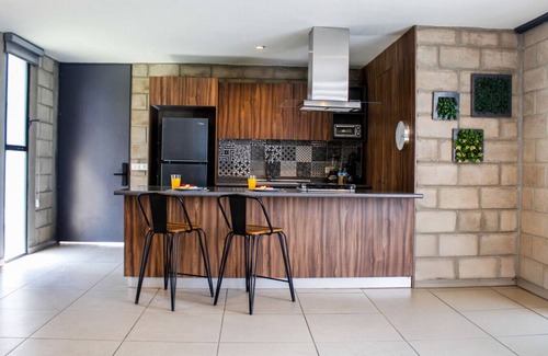 Centro de Guadalajara Apartamento | Stylish Authentic Loft w/Gym & Coworking | 1 BD | Tribu Colón