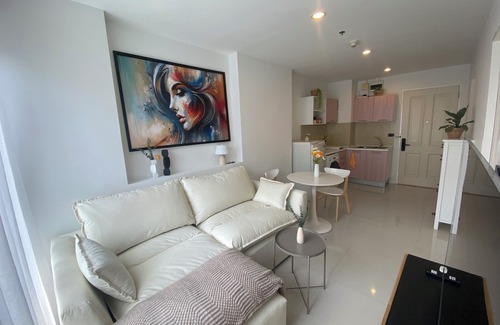 Makkasan Apartamento | Elegante condominio c/Kingsize-Bett, oficina y piscina @ MRT Rama9