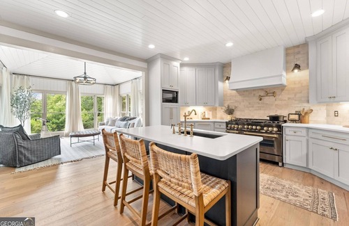 Helen Casa | Stylish mountain view estate with private pool, firepit, two kitchens, & AC