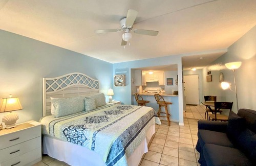 Orange Beach Casa | Sugar Beach 122 by ALBVR - Nice Studio condo with new sofa, AC and 32 inch Smart TV