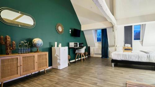 Roubaix Apartamento | Suite Détente #7# - Jacuzzi & Projection self check in