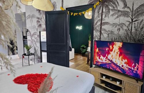 Saint-Etienne Apartamento | Suite Passion - Jacuzzi privé - Table massage