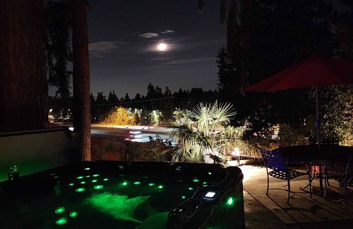 Totem Lake Apartamento | Suite with Hot Tub -AC - Huge Fenced Yard - Mt. Rainier View - Private Entrance